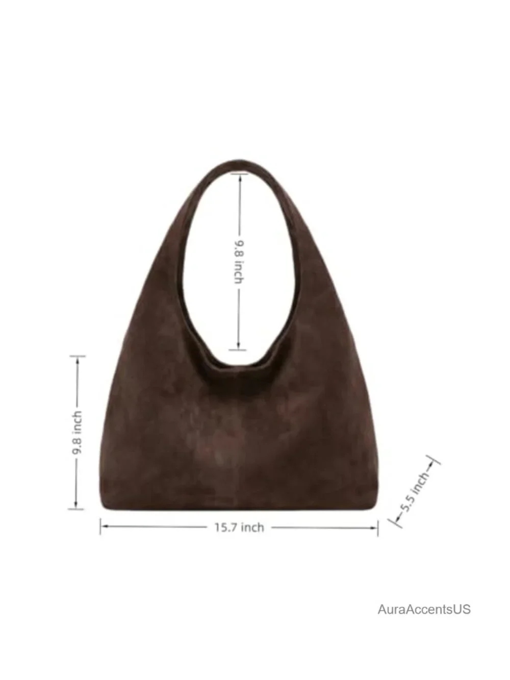 Slouchy Suede Crescent Hobo Bag Women Trendy Dumpling Underarm Purse